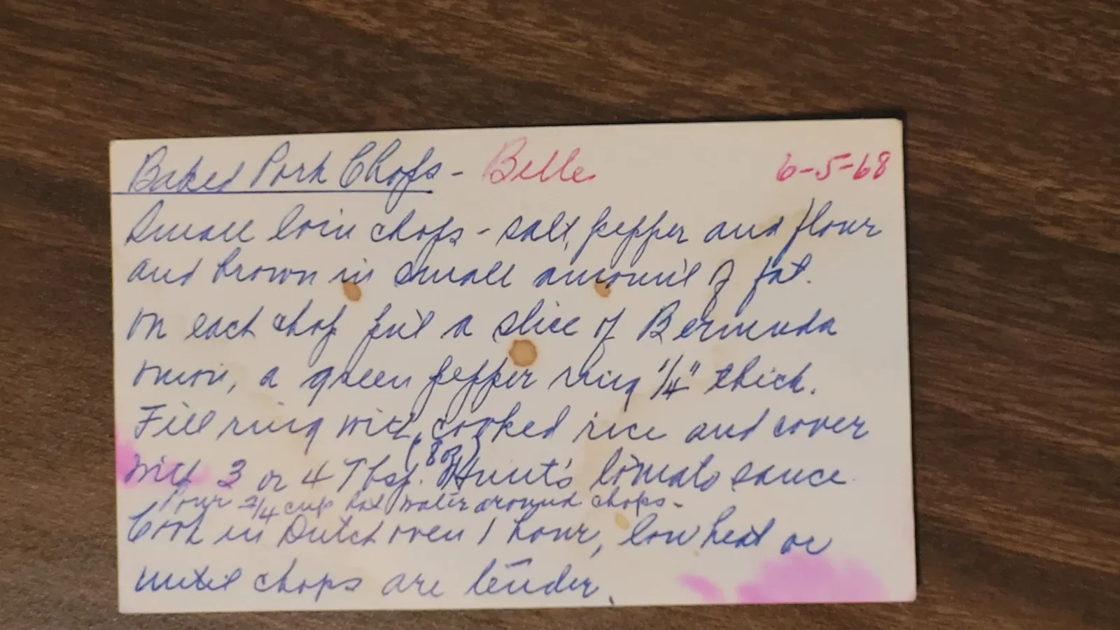 Scan of Baked Pork Chops