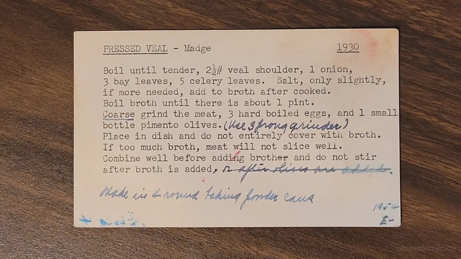 Scan of Pressed Veal