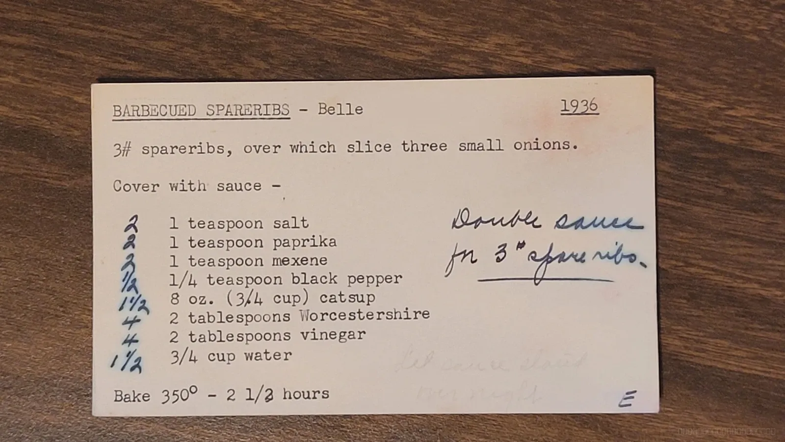 Scan of Barbecued Spareribs