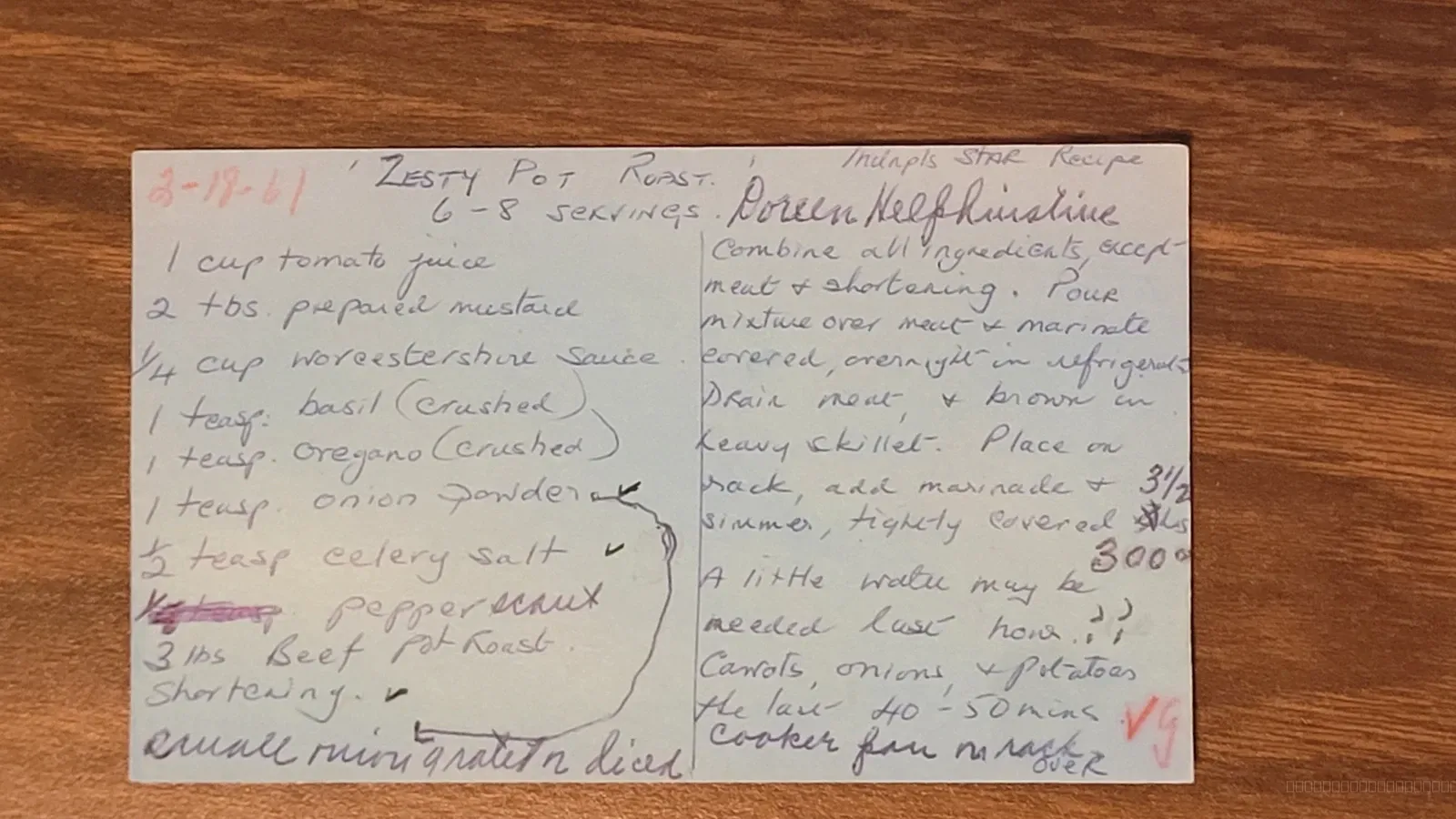 Scan of Zesty Pot Roast