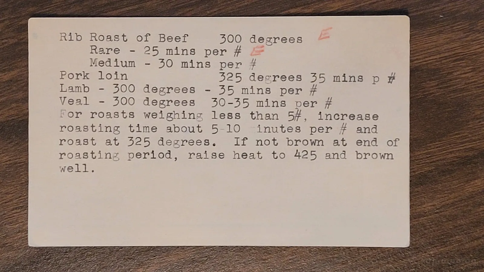 Scan of Rib Roast of Beef